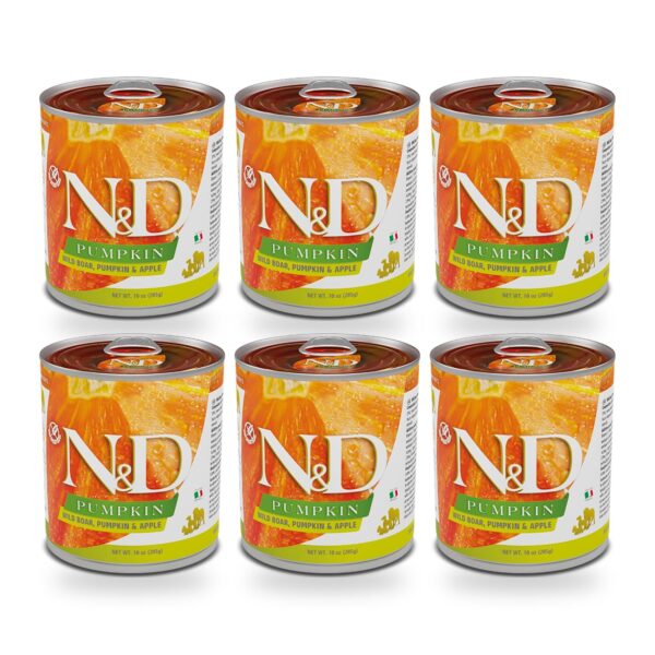 Farmina N&D Pumpkin Jabalí, Calabaza y Manzana Comida Húmeda para Perros Pack 6×285 g