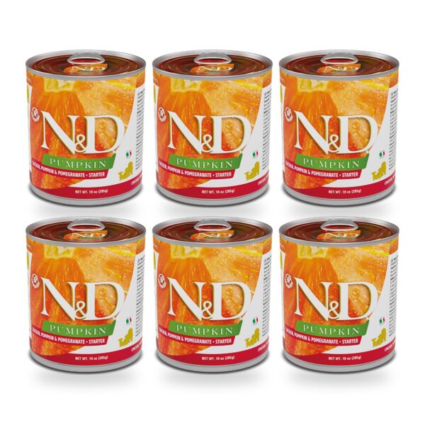 Farmina N&D Pumpkin Pollo, Calabaza y Granada Comida Húmeda para Cachorros Starter Pack 6×285 g