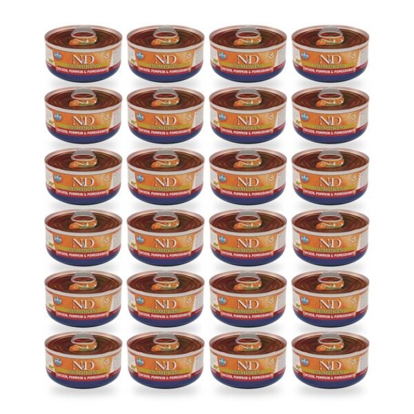 Farmina N&D Pumpkin Pollo, Calabaza y Granada Comida Húmeda para Gatos Pack 24×80 g