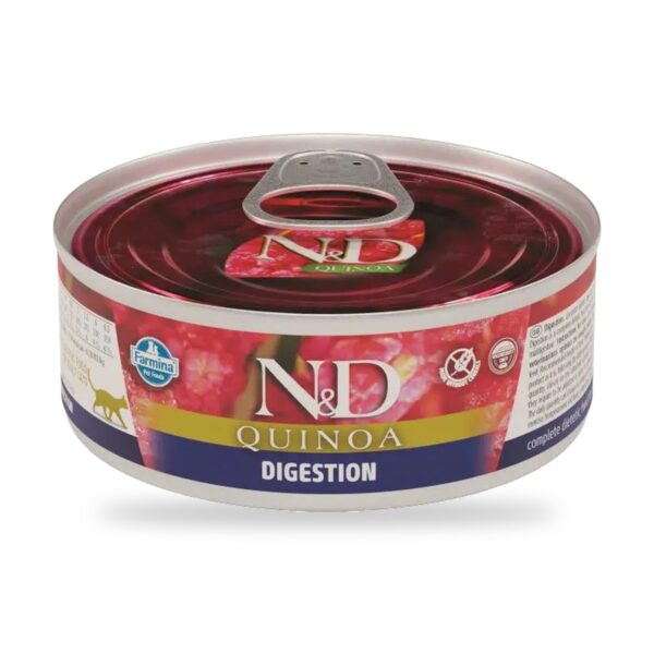 Farmina N&D Quinoa Digestion Cordero Comida Húmeda para Gatos Pack 24×80 g - unidad