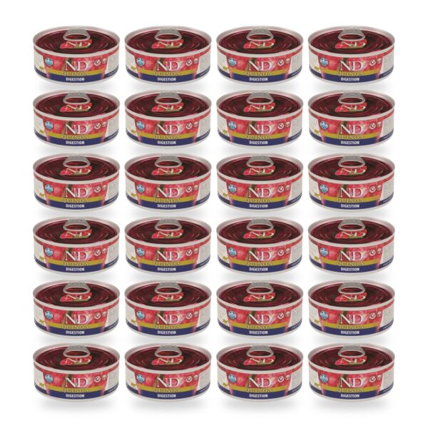 Farmina N&D Quinoa Digestion Cordero Comida Húmeda para Gatos Pack 24×80 g