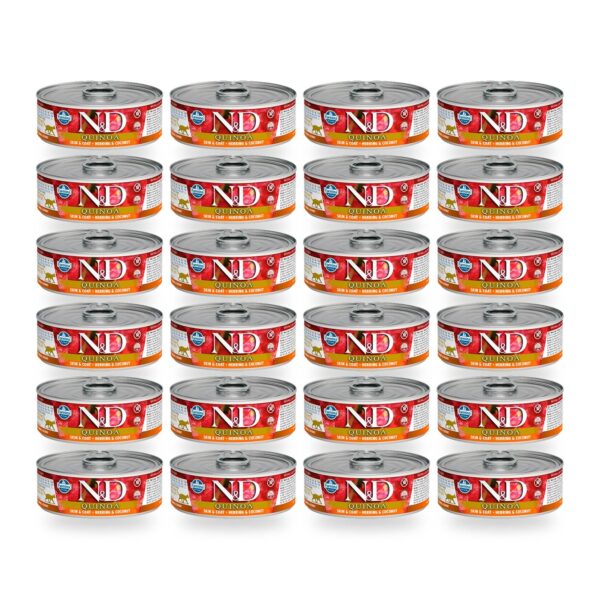 Farmina N&D Quinoa Skin & Coat Arenque Comida Húmeda para Gatos Pack 24×80 g