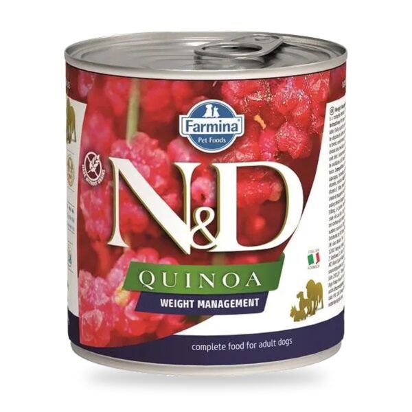 Farmina N&D Quinoa Weight Management Cordero Comida Húmeda para Perros Pack 6×285 g - unidad