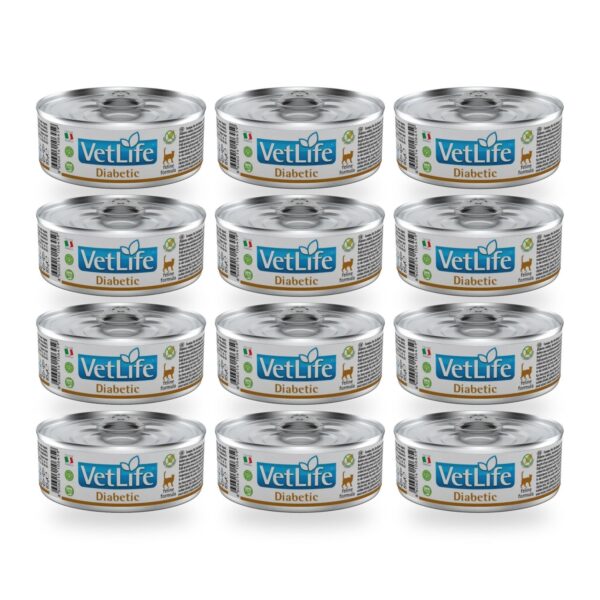 Farmina Vet Life Diabetic Comida Húmeda para Gatos Pack 12×85 g