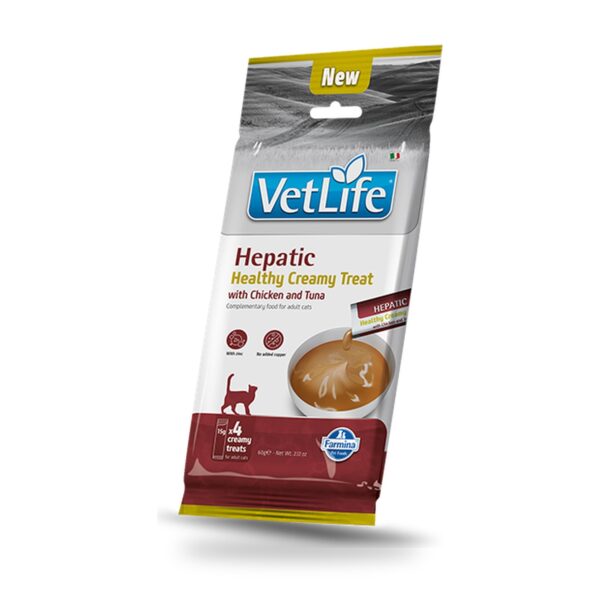 Farmina Vet Life Hepatic Creamy Snack de Pollo y Atún para Gatos 15×60 Gr - unidad