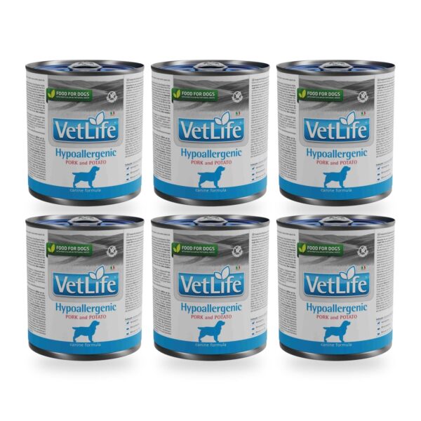 Farmina Vet Life Hypoallergenic Cerdo y Patata Comida Húmeda para Perros Pack 6×300 g
