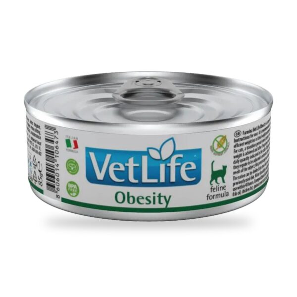 Farmina Vet Life Obesity Comida Húmeda para Gatos Pack 12×85 g - unidad