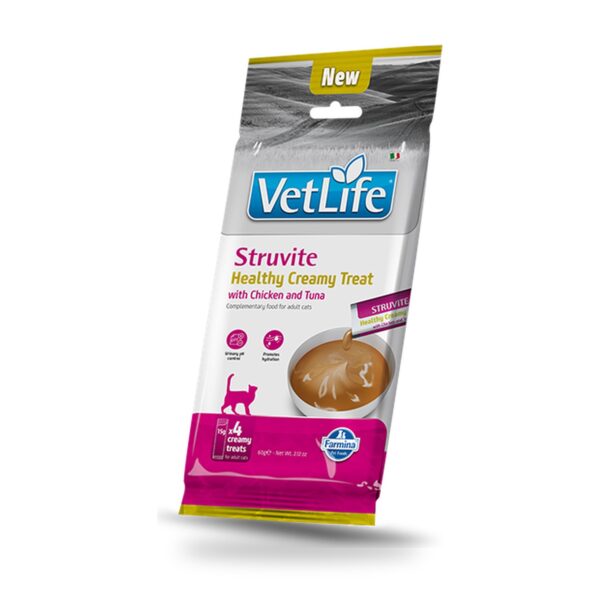 Farmina Vet Life Struvite Creamy Snack de Pollo y Atún para Gatos 15×60 Gr - unidad