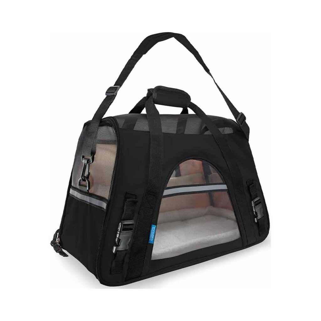 Freedog Transportín Fly Negro Para Perros y Gatos