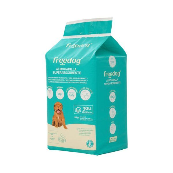 Freedog Empapador Super Absorbente 60 x 60 (30 Unidades) Para Perros