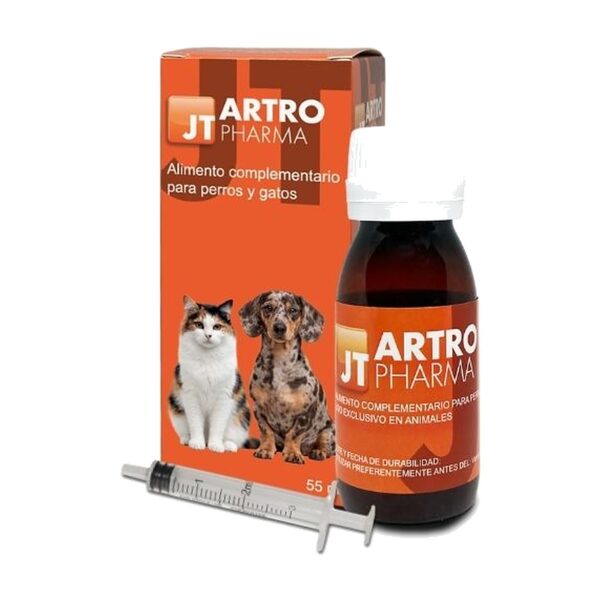 JT Pharma Artro Pharma suplemento articular en comprimidos y jarabe para perros y gatos (artro pharma jarabe 55 ml)