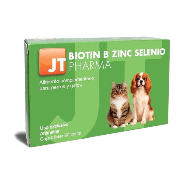 JT Pharma Biotin B Zinc Selenio 60 comprimidos para perros y gatos (biotin b zinc selenio 60 comprimidos)