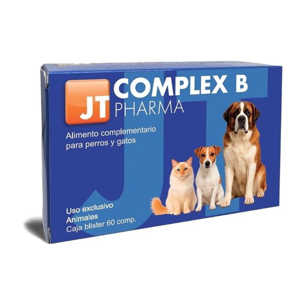JT Pharma Complex B, caja de 60 comprimidos de vitaminas del grupo B para perros y gatos (complex b 60 comprimidos)