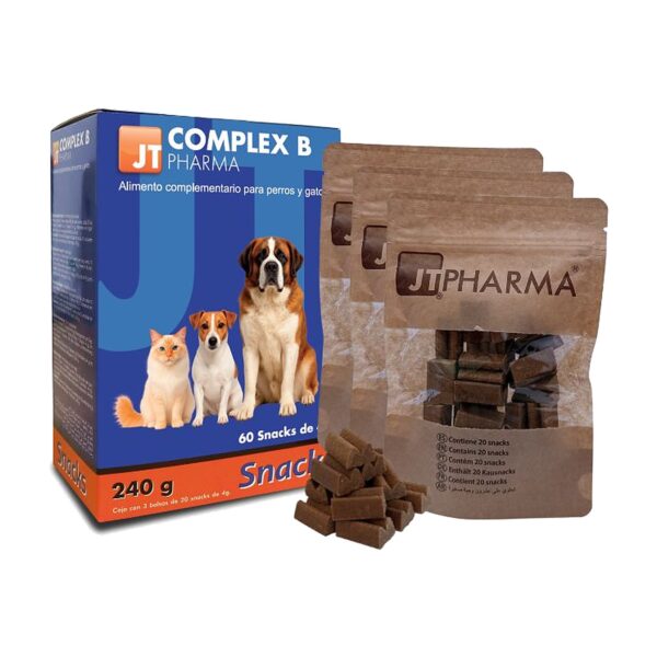 JT Pharma Complex B snacks para perros y gatos 60 unidades (complex b snacks 60 unidades)