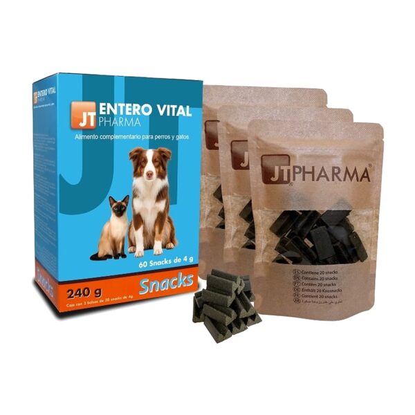 JT Pharma Entero Vital snacks de salud intestinal para perros y gatos 60 unidades (entero vital snacks 60 unidades)