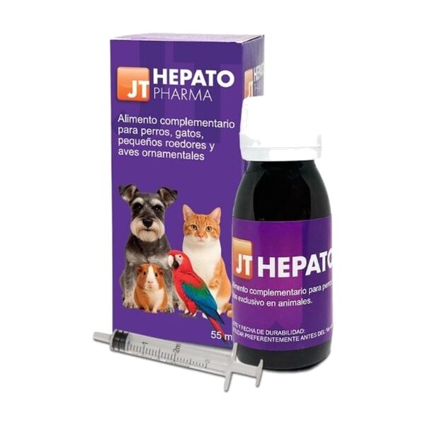 JT Pharma Hepato Pharma, jarabe hepático de 55 ml para perros, gatos, roedores y aves (hepato pharma jarabe 55 ml)