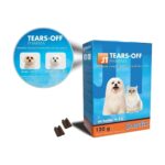 JT Pharma Tears Off snacks para manchas lagrimales de perros y gatos, 60 unidades (tears off snacks antes despues)