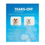 JT Pharma Tears Off snacks para manchas lagrimales de perros y gatos, 60 unidades (tears off snacks lateral caja)