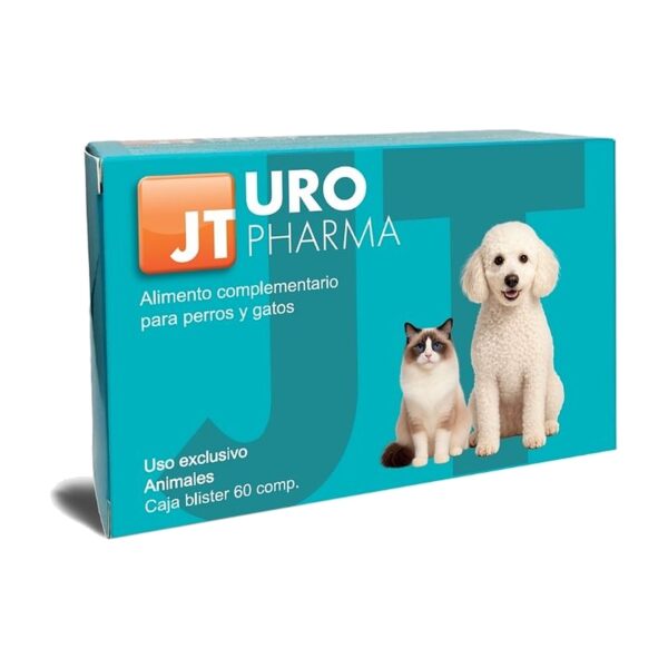 JT Pharma Uro Pharma en comprimidos y jarabe, apoyo urinario para perros y gatos (uro pharma 60 comprimidos)