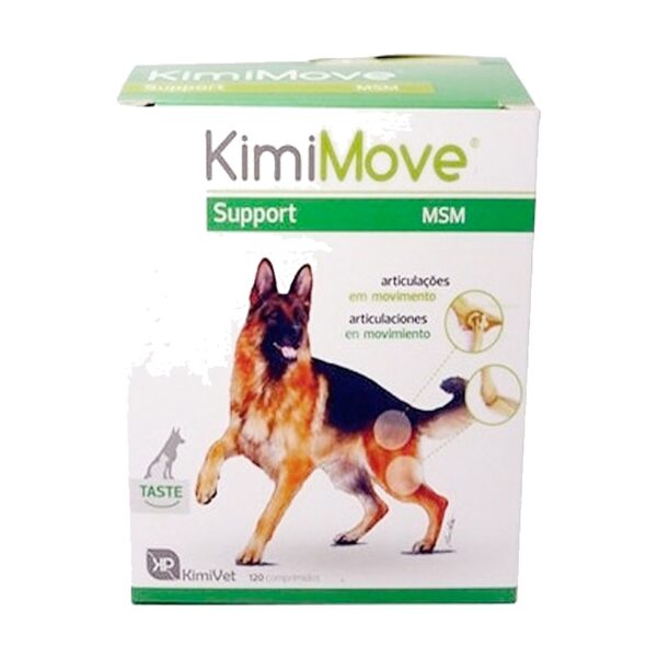 Envase de KimiMove Support, condroprotector en comprimidos para perros y gatos