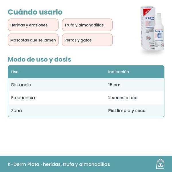 Cómo usar K-Derm Plata: 15 cm, dos veces al día
