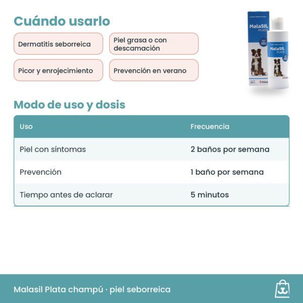 Cómo usar Malasil champú: 5 minutos de actuación y 2 baños por semana