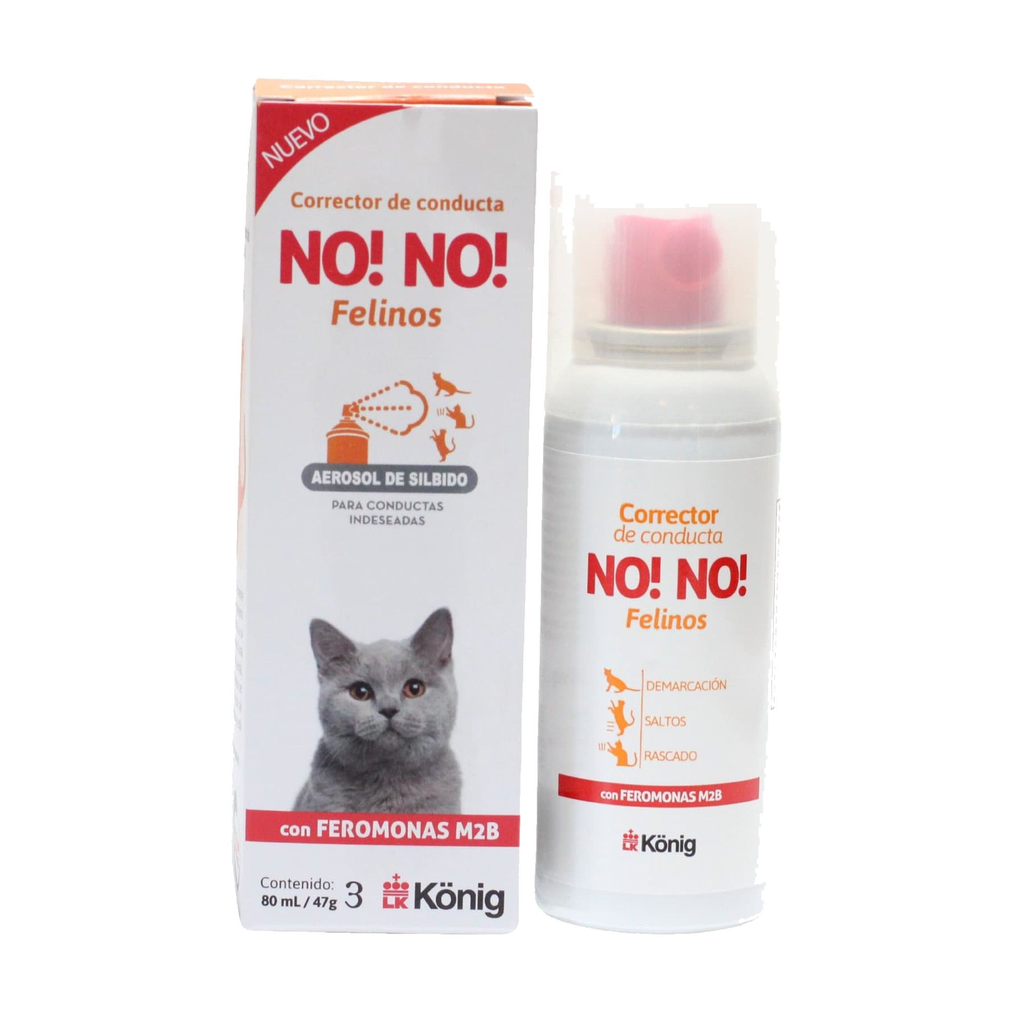 No No de König, aerosol corrector de conducta para gatos de 80 ml No No de König, aerosol corrector de conducta para gatos de 80 ml