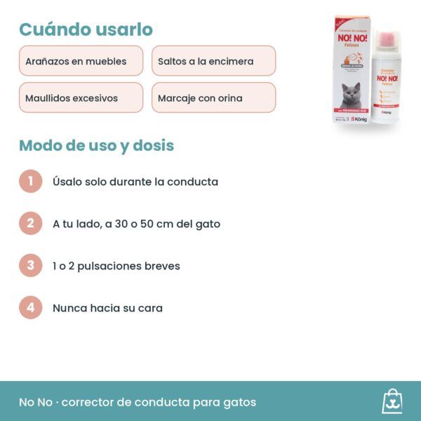 Cómo usar No No: una o dos pulsaciones a 30 o 50 cm