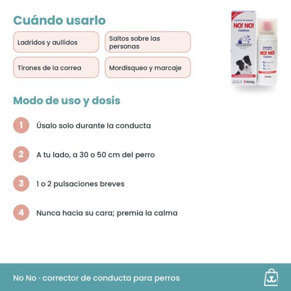 Cómo usar No No: una o dos pulsaciones a 30 o 50 cm