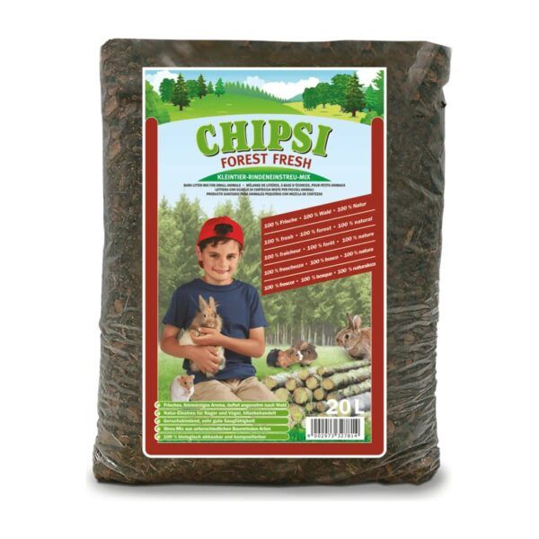 Chipsi Forest Fresh lecho de corteza para pequeños animales 20 L