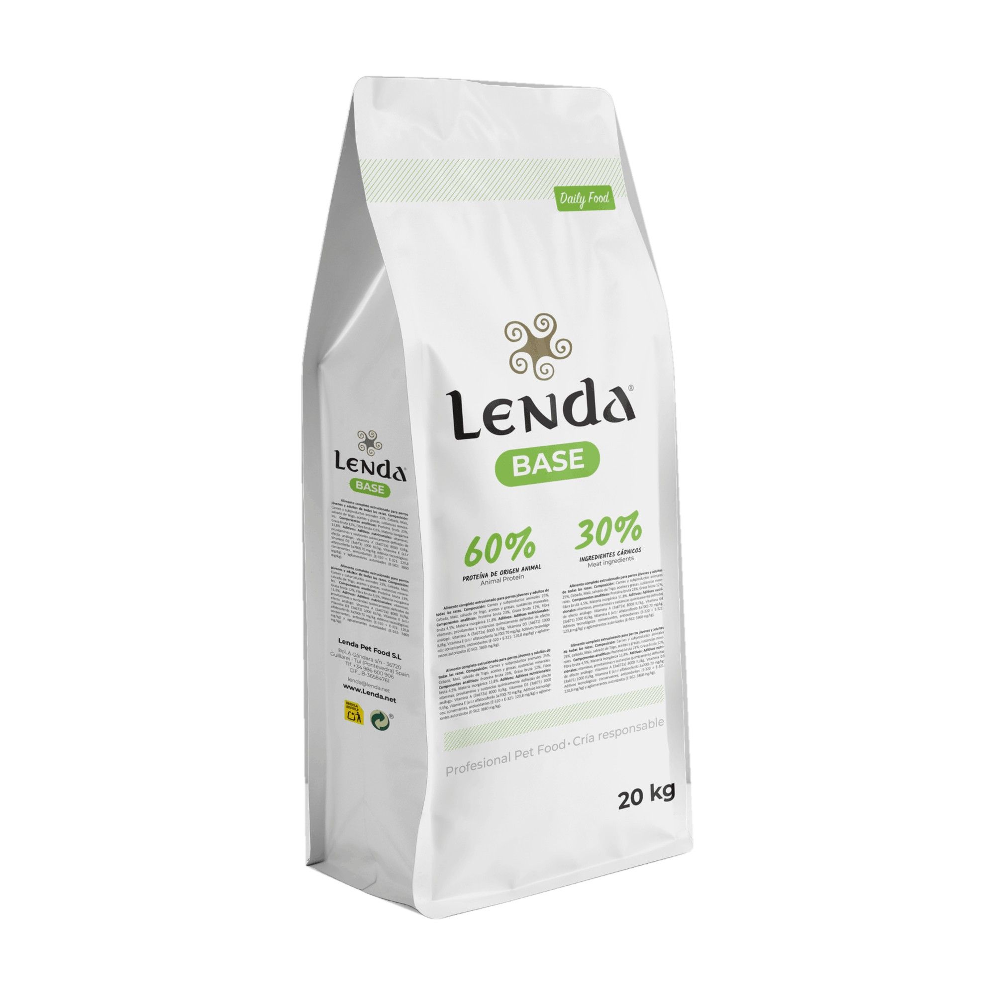 Saco de Lenda Base Daily Food pienso para perros 20 kg Saco de Lenda Base Daily Food pienso para perros 20 kg