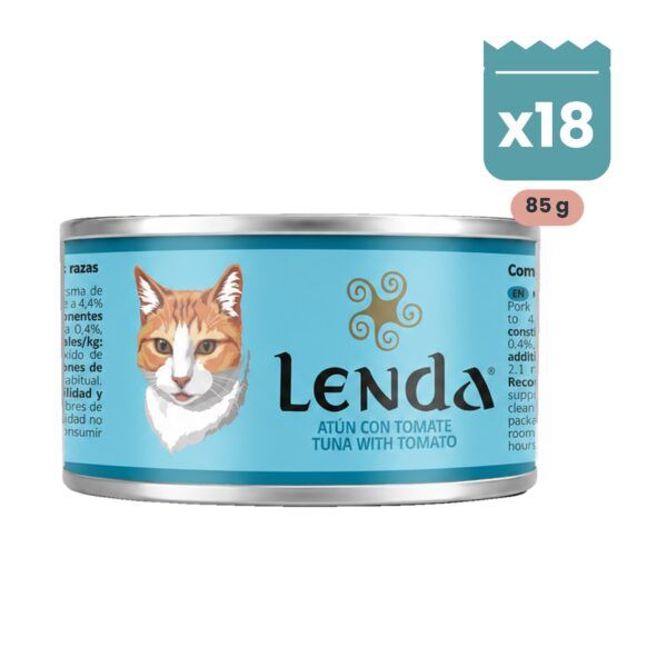 Pack de 18 latas Lenda Delicat bocaditos en salsa de atún con tomate para gatos de 85 g