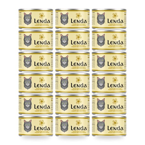Lenda Delicat Bocaditos En Salsa De Pollo Con Vegetales Para Gatos Pack Ahorro 18×85 g