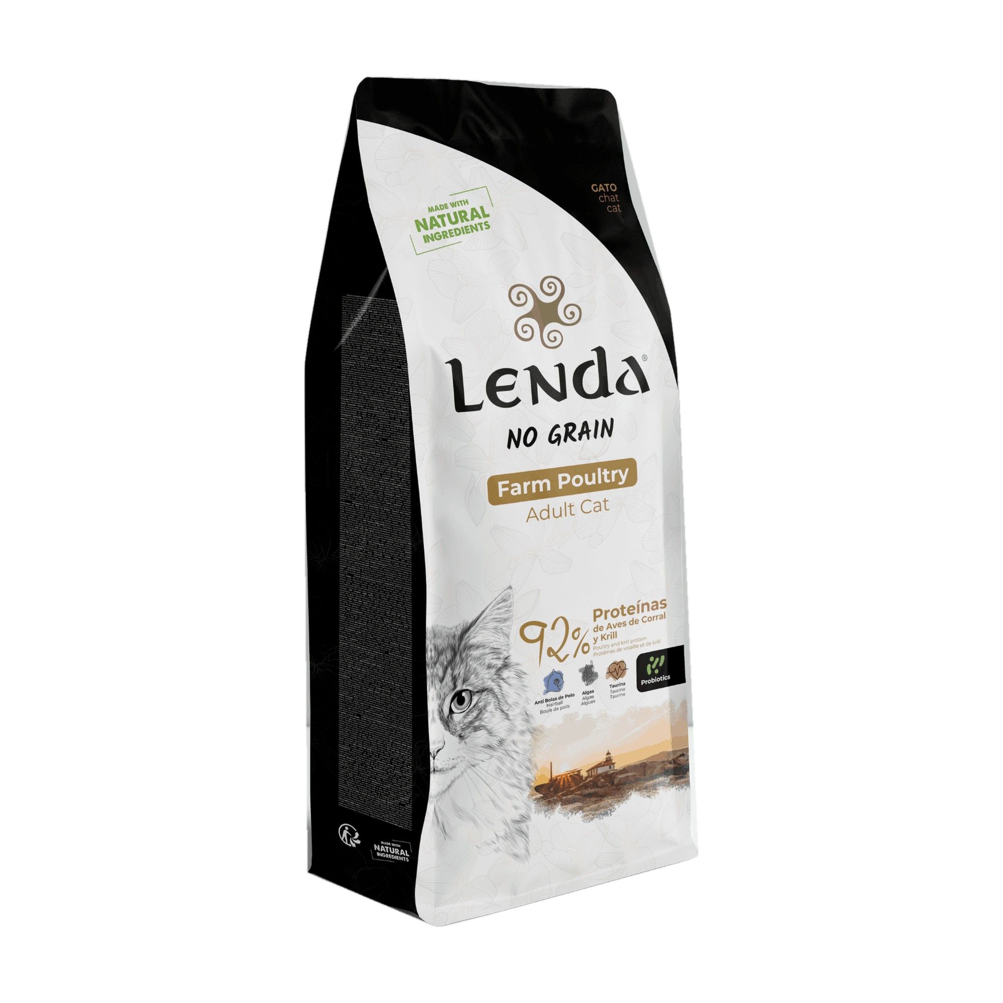 Saco de pienso Lenda Farm Poultry aves de corral sin cereales para gatos adultos Saco de pienso Lenda Farm Poultry aves de corral sin cereales para gatos adultos