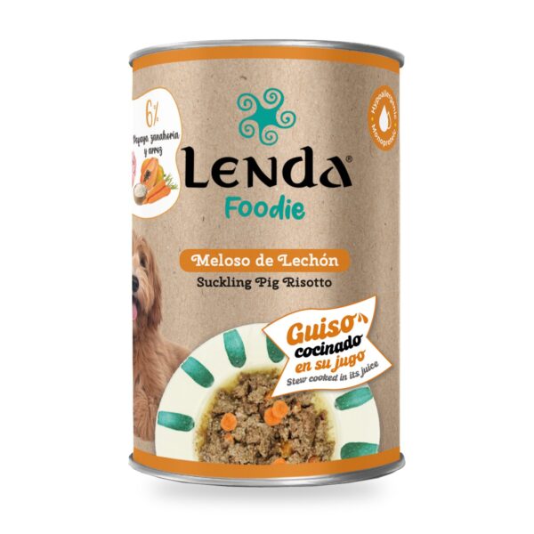 Lenda Foodie Meloso De Lechón Guiso Para Perros Pack Ahorro 12×380 g - unidad