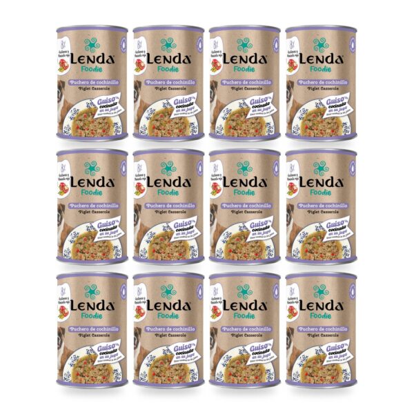 Lenda Foodie Puchero De Cochinillo Guiso Para Perros Pack Ahorro 12×380 g (12 unidades)
