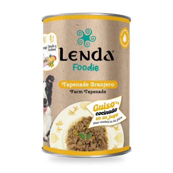 Lenda Foodie Tapenade Granjero Guiso De Pato Y Conejo Para Perros Pack Ahorro 12×380 g - unidad