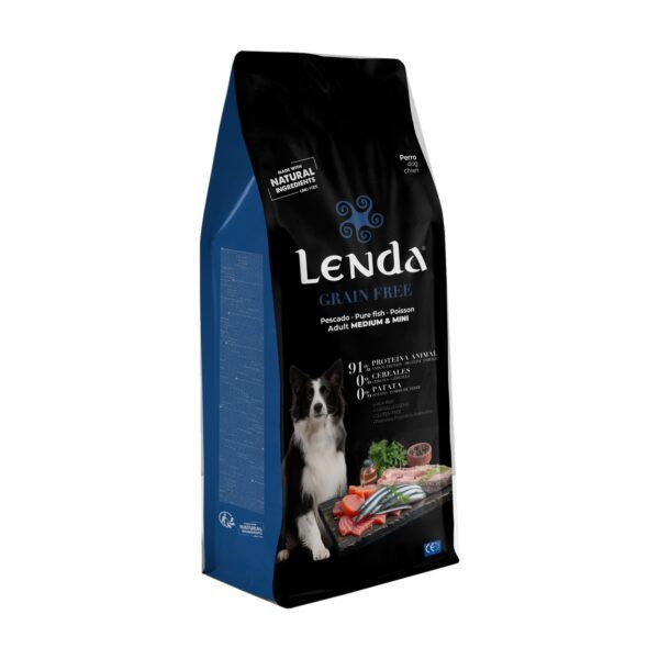 Saco de Lenda Grain Free Pescado y Krill pienso sin cereales ni patata para perros