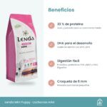 Beneficios de Lenda Mini Puppy First Bites: crecimiento, DHA, digestión y croqueta mini