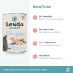 Beneficios del paté Lenda cerdo con pavo y arándanos: sin cereales, rico en carne y movilidad