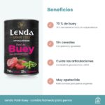 Beneficios del paté Lenda de buey: 70 % buey, sin cereales y apoyo articular