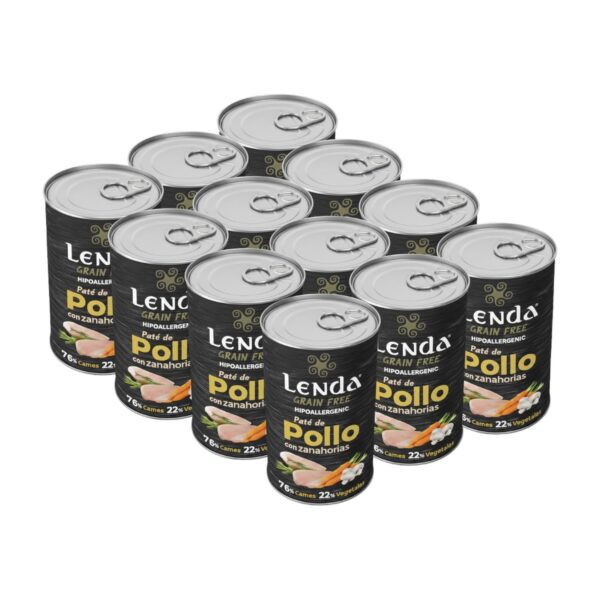 Lenda Paté De Pollo Con Zanahorias Para Perros Pack Ahorro 12×400 g