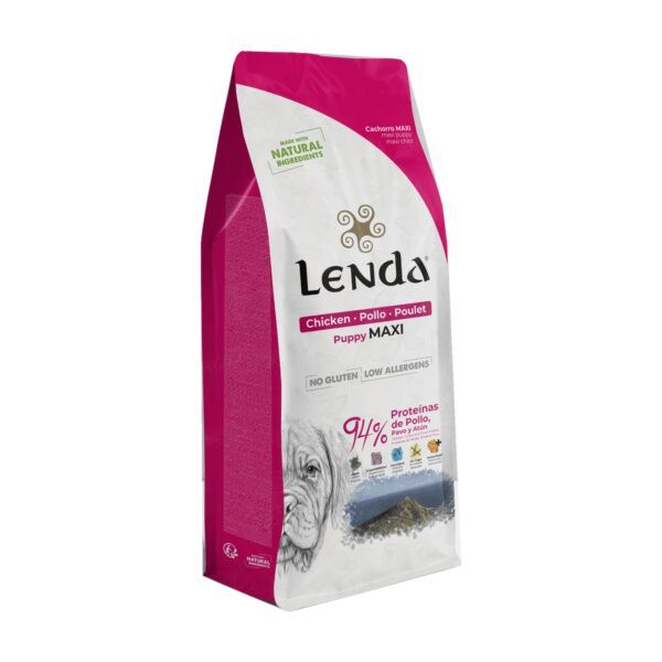 Saco de Lenda Puppy Maxi pienso de pollo y pavo para cachorros de razas grandes
