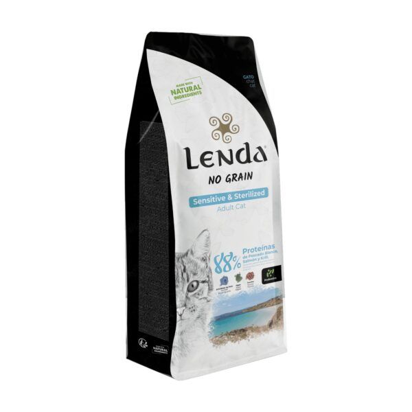 Saco de pienso Lenda Sensitive & Sterilized pescado blanco y salmón para gatos