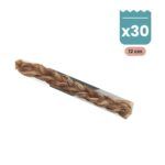 Lenda Snack Nervio Trenzado 12 cm, snack natural masticable para perros, pack de 30 unidades