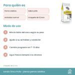 Pauta de alimentación de Lenda Único Pollo: tabla del saco, actividad, cambio progresivo y agua fresca