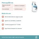 Pauta de alimentación de Lenda Único Senior Light: tabla del saco, condición corporal, cambio progresivo y agua