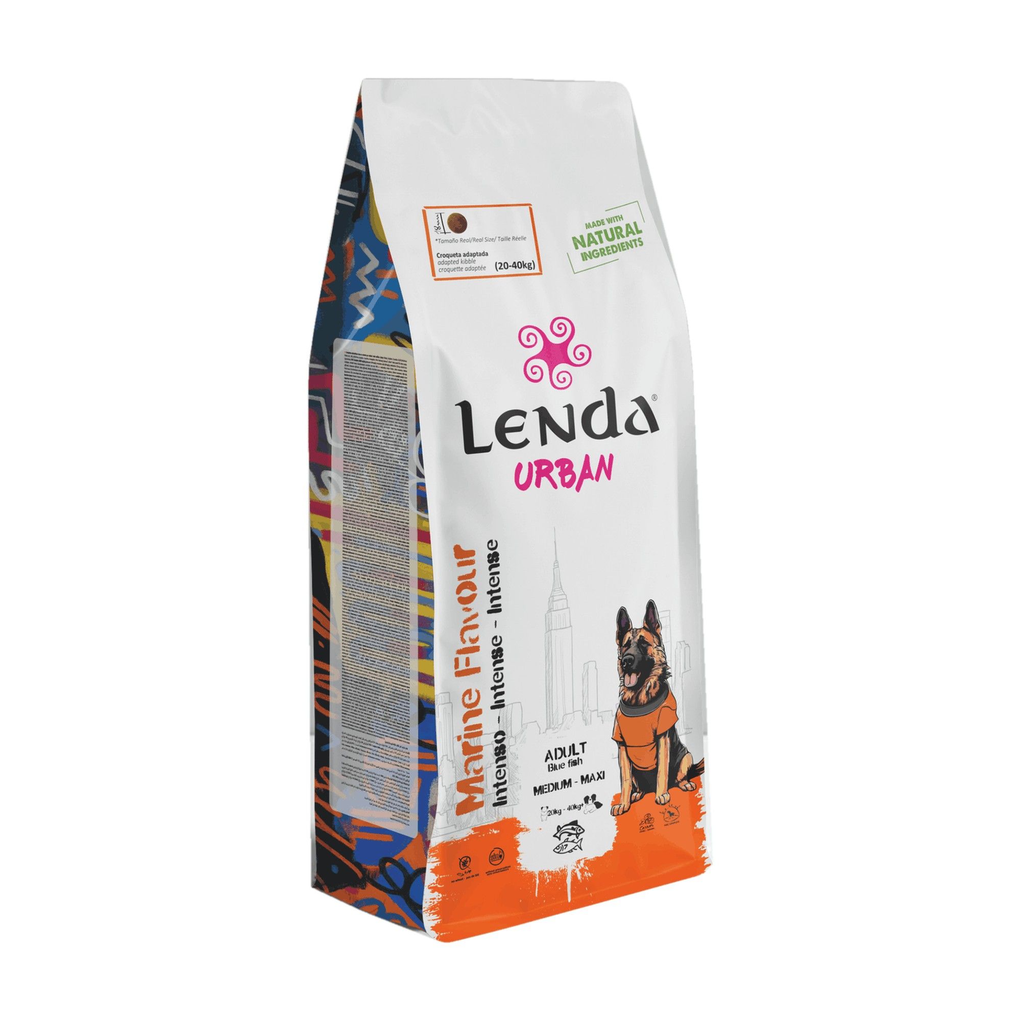 Saco de Lenda Urban Marine Flavour Pescado Azul Pienso Para Perros Raza Mediana y Maxi 15 Kg Saco de Lenda Urban Marine Flavour Pescado Azul Pienso Para Perros Raza Mediana y Maxi 15 Kg