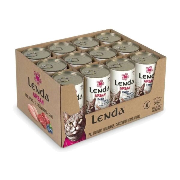 Lenda Urban Paté Pollo Con Buey Y Arándanos Para Gatos Pack Ahorro 12×400 g