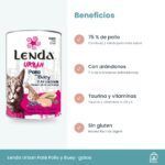Beneficios del paté Lenda Urban: 75 % pollo, arándanos, taurina y sin gluten